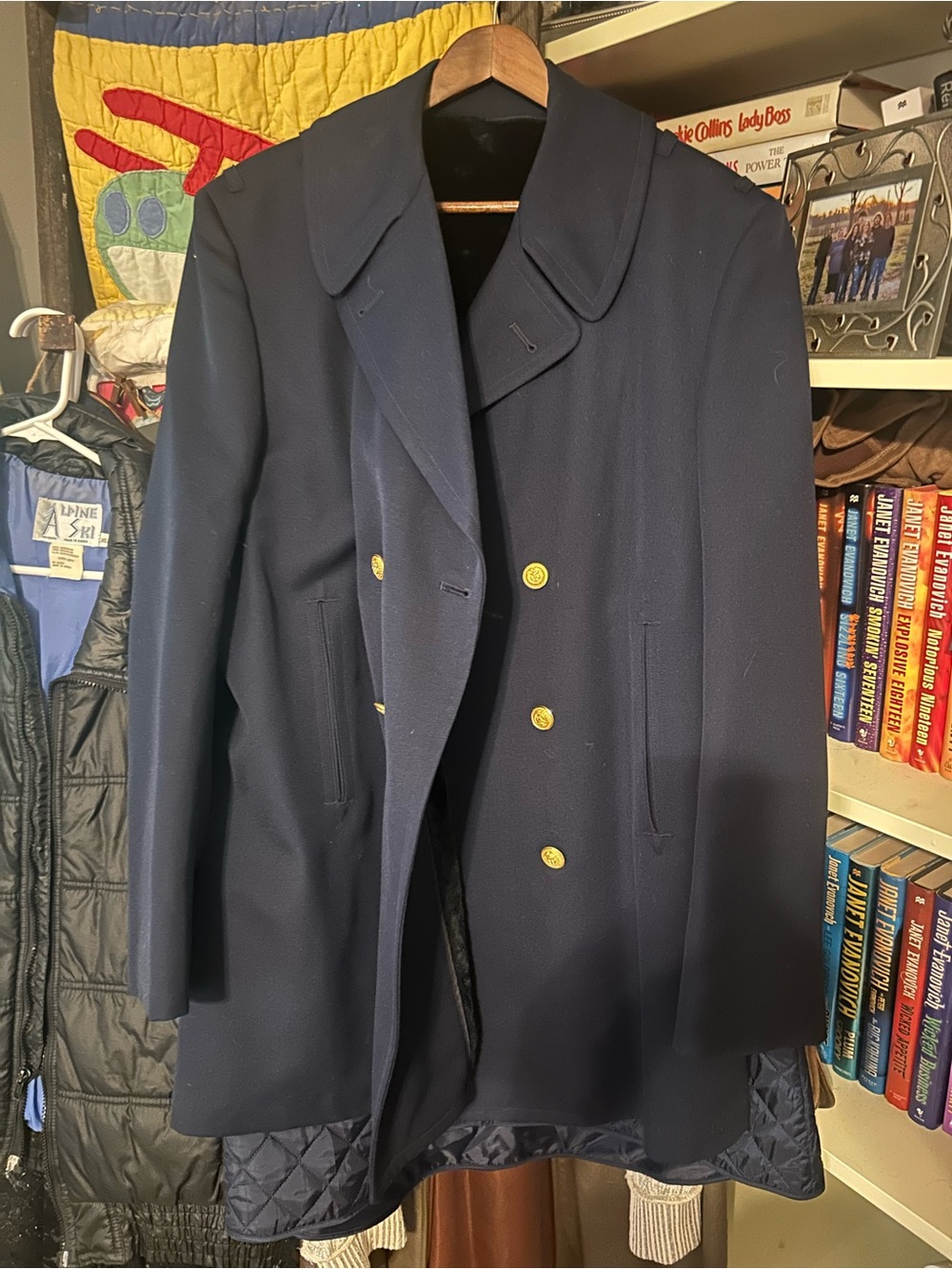 🧭🧵 U.S. Coast Guard Wool Reefer Overcoat — Size 42L